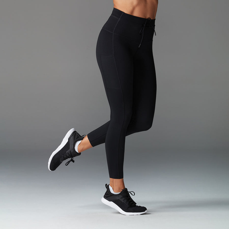 Activewear High Waisted Yoga Pants with Side Pockets and Elastic Rib Cuff -  Its All Leggings