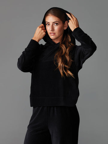 # Brushed Rib Pullover Hoodie * | Tops > Sweaters & Hoodies | Tavi – ToeSox | Tavi | Vooray