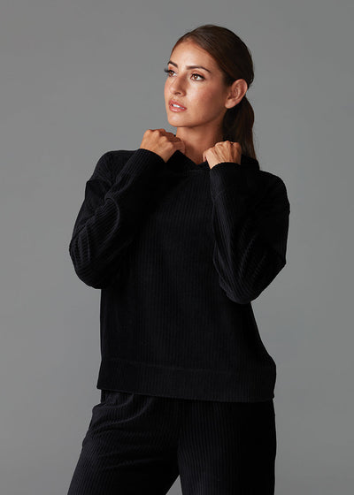 # Brushed Rib Pullover Hoodie * | Tops > Sweaters & Hoodies | Tavi – ToeSox | Tavi | Vooray