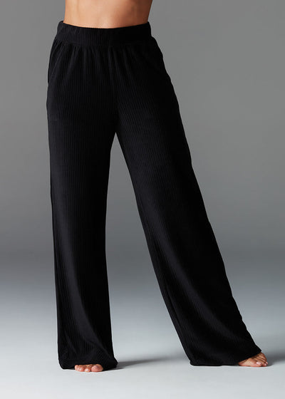 # Wide Leg Brushed Rib Pant * | Bottoms > Pants | Tavi – ToeSox | Tavi | Vooray