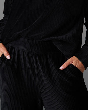 # Wide Leg Brushed Rib Pant * | Bottoms > Pants | Tavi – ToeSox | Tavi | Vooray