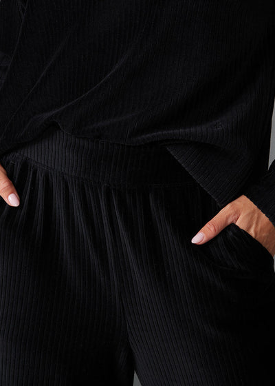 # Wide Leg Brushed Rib Pant * | Bottoms > Pants | Tavi – ToeSox | Tavi | Vooray