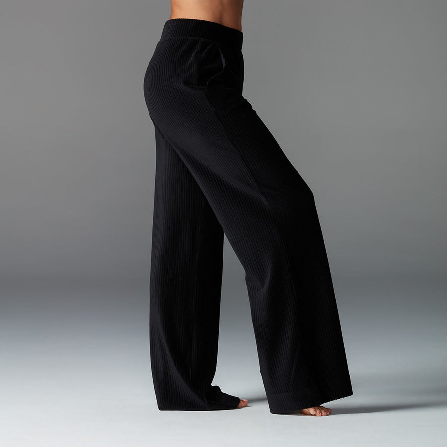 Wide Leg Brushed Rib Pant *