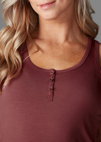 # Classic Henley Tank * | Tops > Tanks | Tavi – ToeSox | Tavi | Vooray