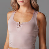 # Crop Laced Up Tank * | Tops > Tanks | Tavi – ToeSox | Tavi | Vooray