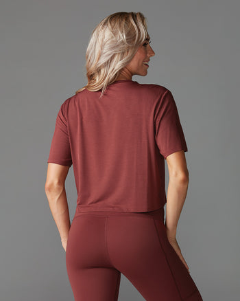 # Crop Tee * | Tops > Short Sleeve | Tavi – ToeSox | Tavi | Vooray