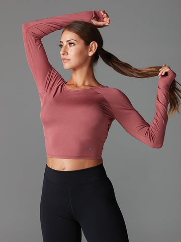 # Favorite Long Sleeve Crop Tee * | Tops > Long Sleeve | Tavi – ToeSox | Tavi | Vooray