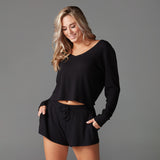 # Lounge Waffle Long Sleeve Top * | Tops > Long Sleeve | Tavi – ToeSox | Tavi | Vooray