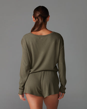 # Lounge Waffle Long Sleeve Top * | Tops > Long Sleeve | Tavi – ToeSox | Tavi | Vooray