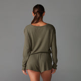 # Lounge Waffle Long Sleeve Top * | Tops > Long Sleeve | Tavi – ToeSox | Tavi | Vooray