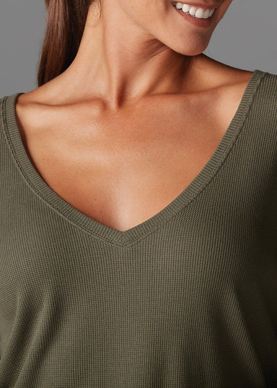 # Lounge Waffle Long Sleeve Top * | Tops > Long Sleeve | Tavi – ToeSox | Tavi | Vooray