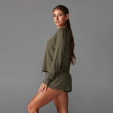 Lounge Waffle Long Sleeve Top