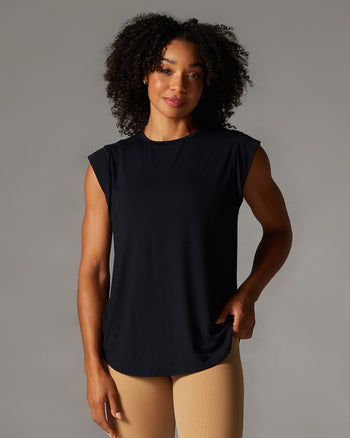 TaviLuxe® Cap Sleeve Muscle Tee | Tops > Tanks | Tavi – ToeSox | Tavi | Vooray