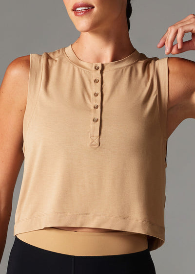 Henley Muscle Tank | Tops > Tanks | Tavi – Tavi Active