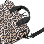 laptop sleeve cheetah front detail view everyday work commute
