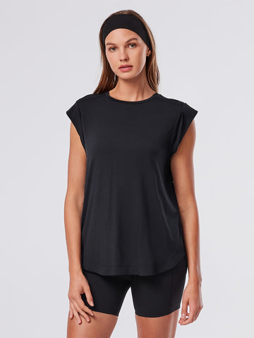 TaviLuxe® Cap Sleeve Muscle Tee | Tops > Tanks | Tavi – Tavi Active