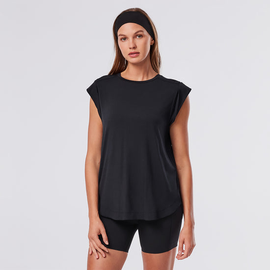 TaviLuxe® Cap Sleeve Muscle Tee | Tops > Tanks | Tavi – Tavi Active