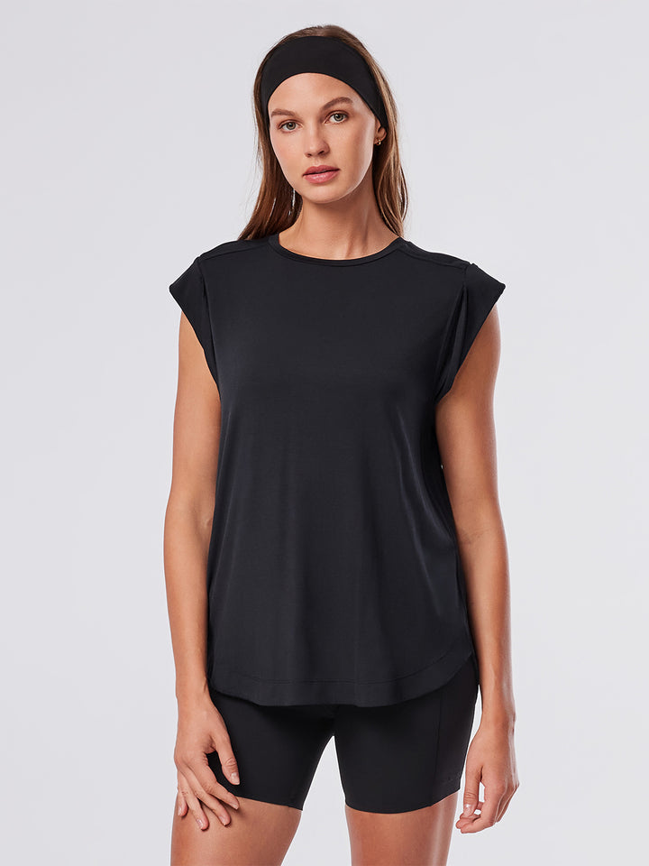 TaviLuxe® Cap Sleeve Muscle Tee | Tops > Tanks | Tavi – Tavi Active