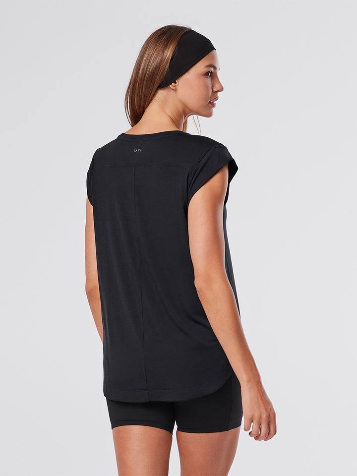 TaviLuxe® Cap Sleeve Muscle Tee | Tops > Tanks | Tavi – Tavi Active