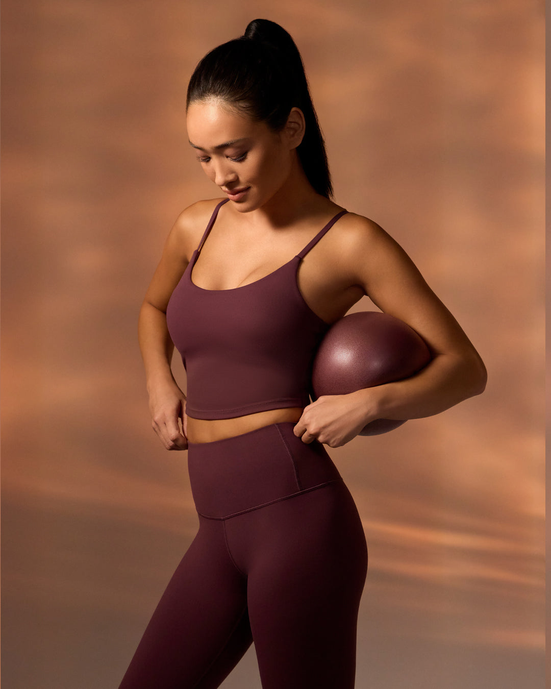 Aria Grip Socks - Camel Stripe | Non-Slip Yoga & Barre Socks for