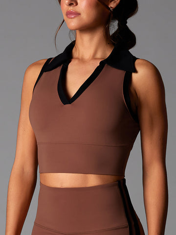 # Contrast Polo Tank | Sports Bras | Tavi – ToeSox | Tavi | Vooray