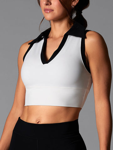 # Contrast Polo Tank | Sports Bras | Tavi – ToeSox | Tavi | Vooray