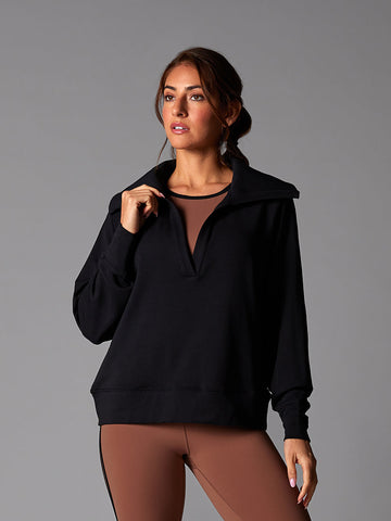 # Cozy Collared Sweatshirt | Tops > Sweaters & Hoodies | Tavi – ToeSox | Tavi | Vooray
