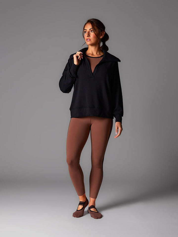 # Cozy Collared Sweatshirt | Tops > Sweaters & Hoodies | Tavi – ToeSox | Tavi | Vooray