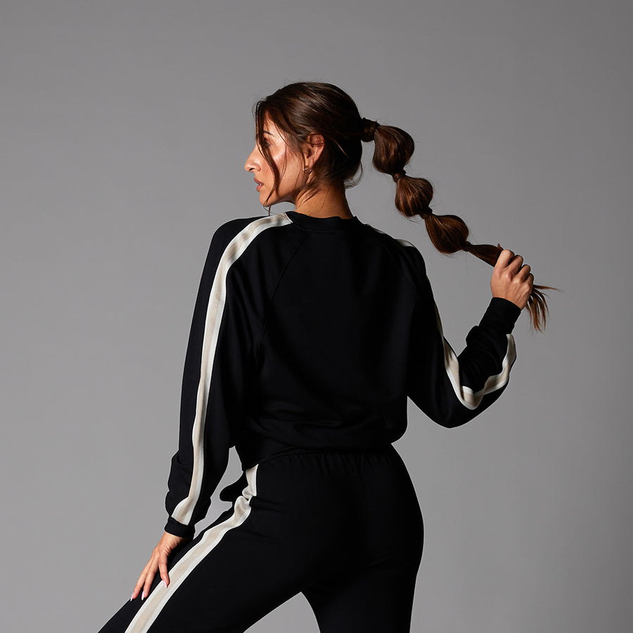 # Ease Crew Stripe Sweatshirt | Tops > Sweaters & Hoodies | Tavi – ToeSox | Tavi | Vooray