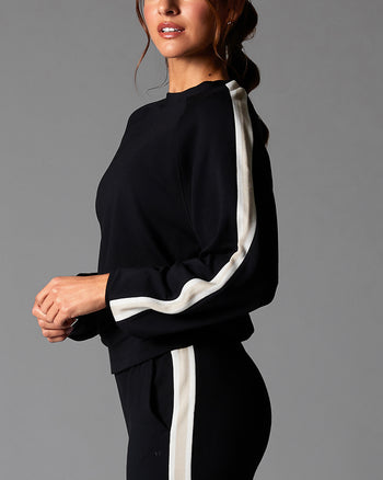 # Ease Crew Stripe Sweatshirt | Tops > Sweaters & Hoodies | Tavi – ToeSox | Tavi | Vooray