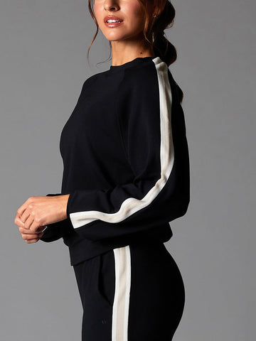 # Ease Crew Stripe Sweatshirt | Tops > Sweaters & Hoodies | Tavi – ToeSox | Tavi | Vooray