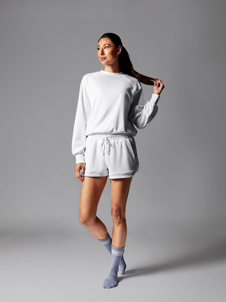# Ease Crew Terry Sweatshirt | Tops > Long Sleeve | Tavi – ToeSox | Tavi | Vooray