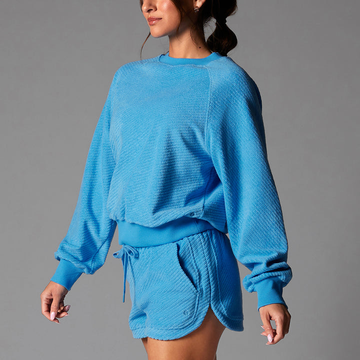 # Ease Crew Terry Sweatshirt | Tops > Long Sleeve | Tavi – ToeSox | Tavi | Vooray