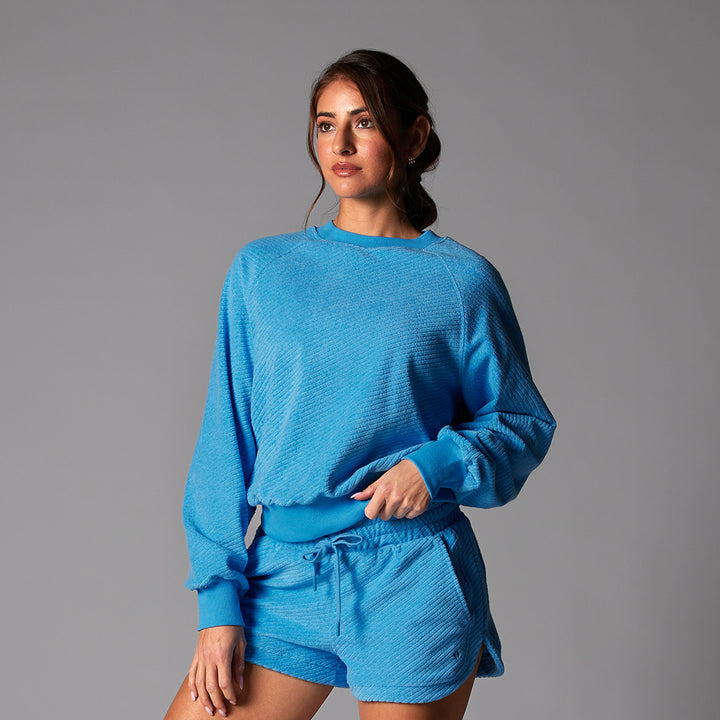 # Ease Crew Terry Sweatshirt | Tops > Long Sleeve | Tavi – ToeSox | Tavi | Vooray