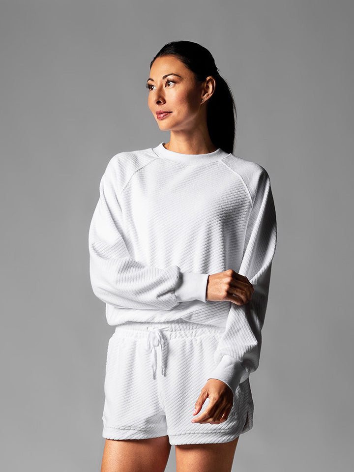 # Ease Crew Terry Sweatshirt | Tops > Long Sleeve | Tavi – ToeSox | Tavi | Vooray
