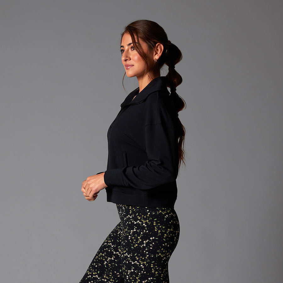 Cozy half 2025 zip sweatshirt