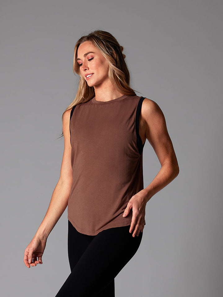 # High Neck Muscle Tank | Tops > Tanks | Tavi – ToeSox | Tavi | Vooray
