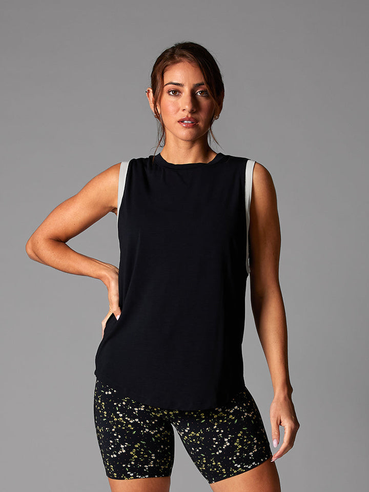 # High Neck Muscle Tank | Tops > Tanks | Tavi – ToeSox | Tavi | Vooray