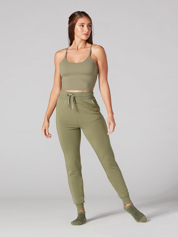 # High Waisted Fitted Jogger * | Bottoms > Pants | Tavi – ToeSox | Tavi | Vooray