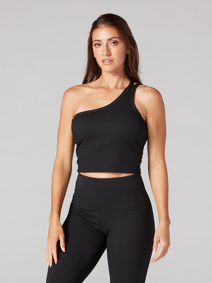 # Seersucker One Shoulder Bra * | Sports Bras | Tavi – ToeSox | Tavi | Vooray