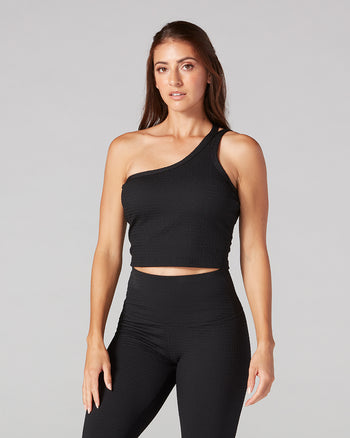 # Seersucker One Shoulder Bra * | Sports Bras | Tavi – ToeSox | Tavi | Vooray