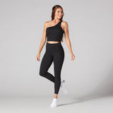 Seersucker One Shoulder Bra