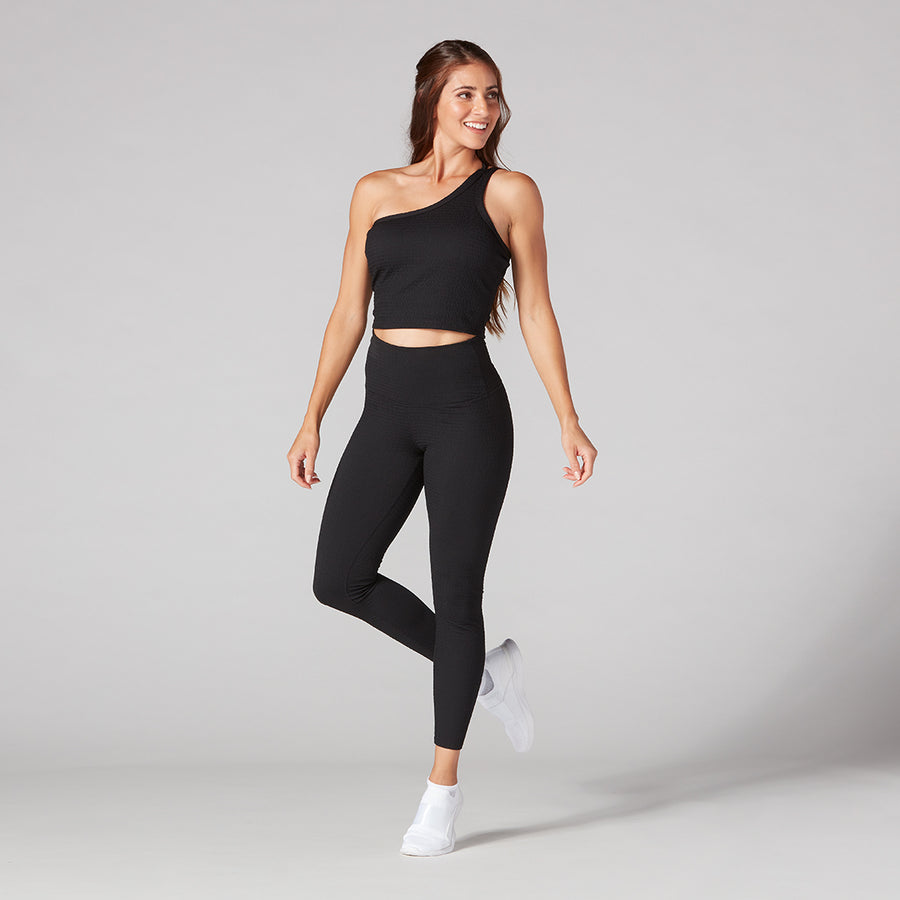 Seersucker One Shoulder Bra