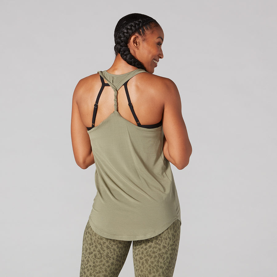 Sustainable Drirelease® Twisted Racer Tank Top - UP Clothing