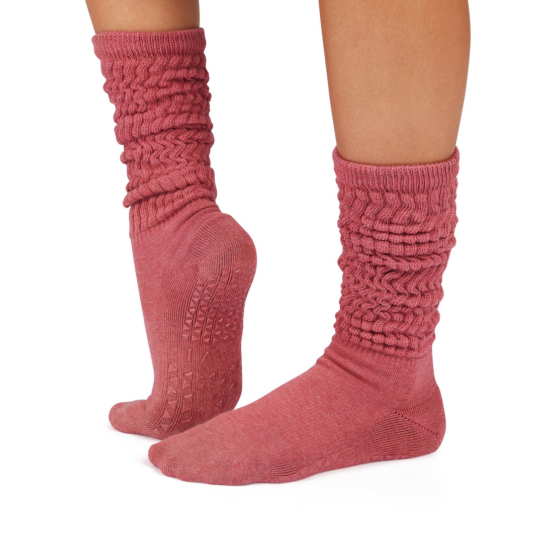 Stacy Grip Socks – Ruby Heather – Tavi Active