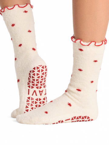 Lounge Ruffle Grip Socks | Socks > Grip | Tavi – Tavi Active