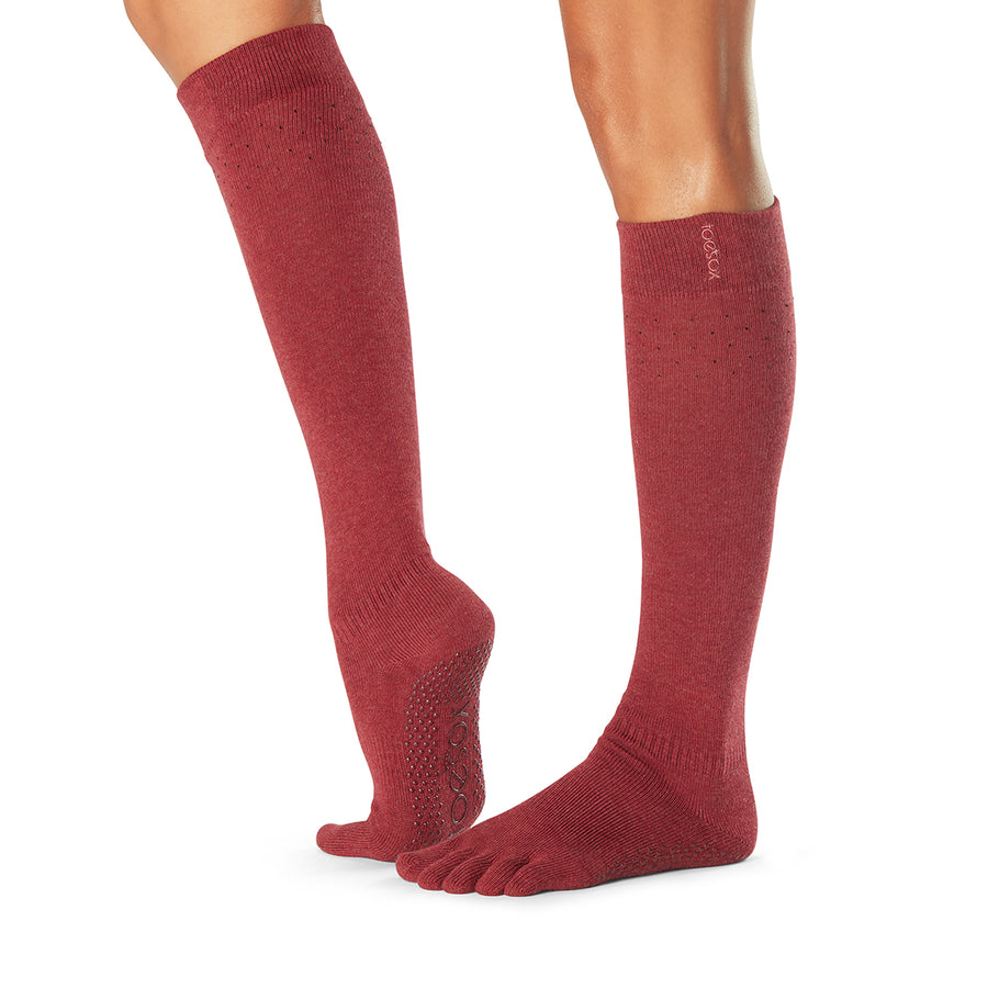 # Full Toe Scrunch Knee High Grip Socks | Leg Warmers | ToeSox – ToeSox | Tavi | Vooray