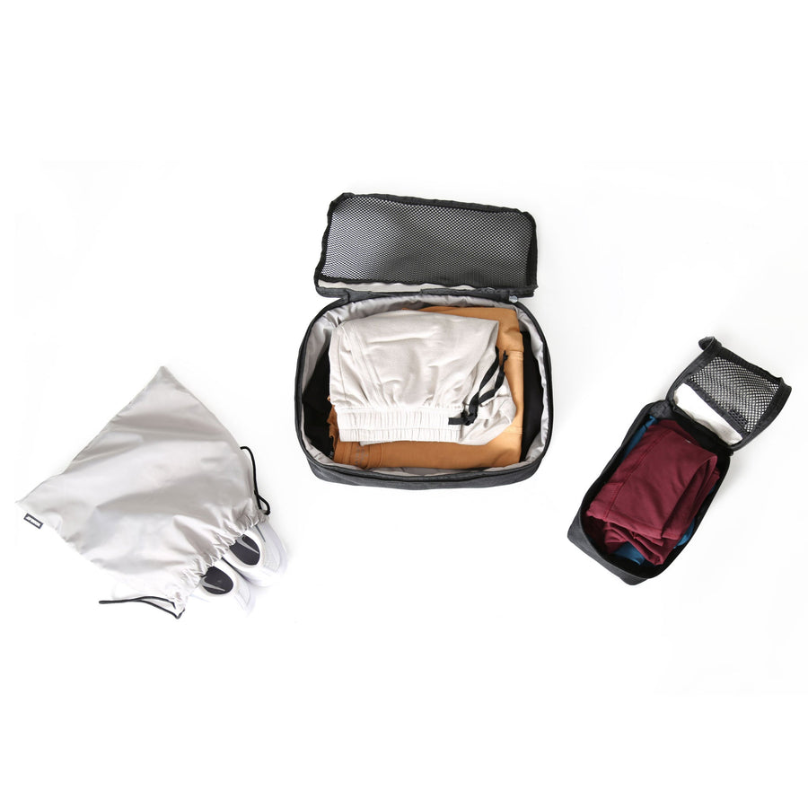 adapt weekender duffel heather gray packing cubes cinch bag set travel organization