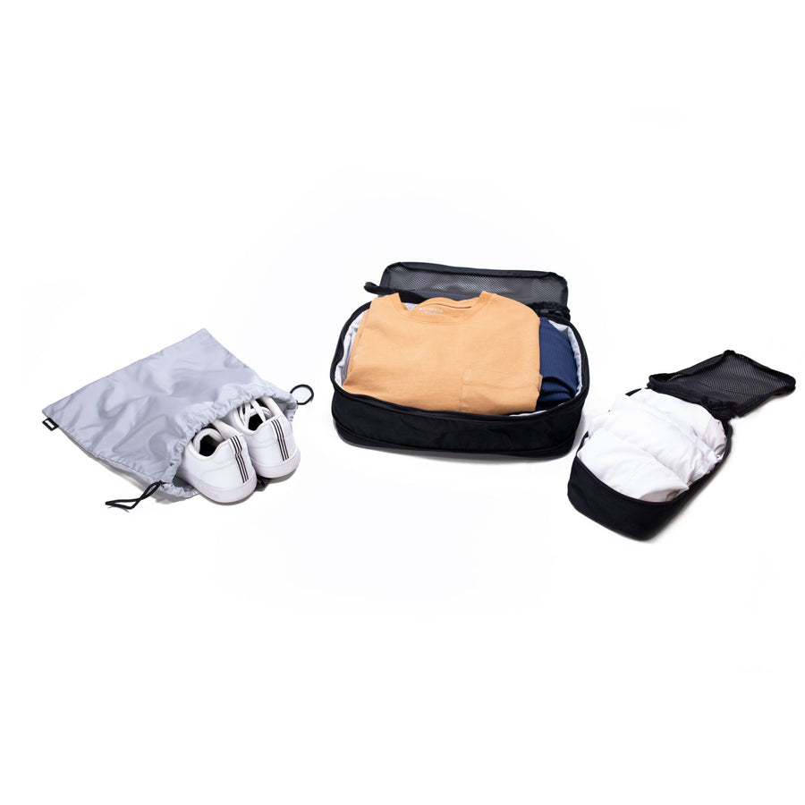 adapt weekender duffel black packing cubes cinch bag set travel organization