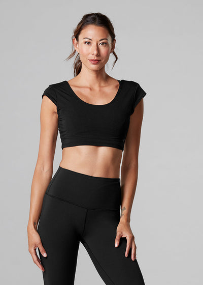 # Crop Cap Sleeve Top * | Tops > Short Sleeve | Tavi – ToeSox | Tavi | Vooray